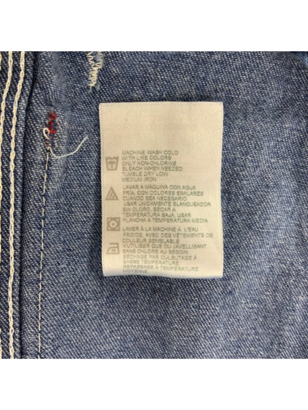 Dickies Bib Overalls Mens 40x32 Blue Denim Adjustable Straps Industrial Workwear - Picture 7 of 7